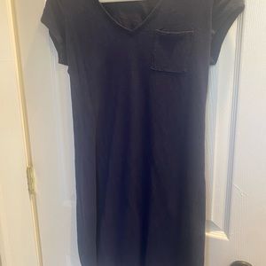 Navy, VNeck, Cotton T-shirt dress